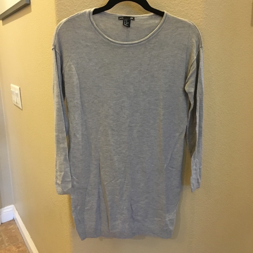 H&M Light Gray Sweater Dress Size Xsmall